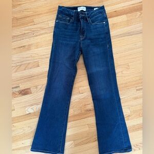Frame Le Crop Flare Denim Dark Blue Jeans size 25